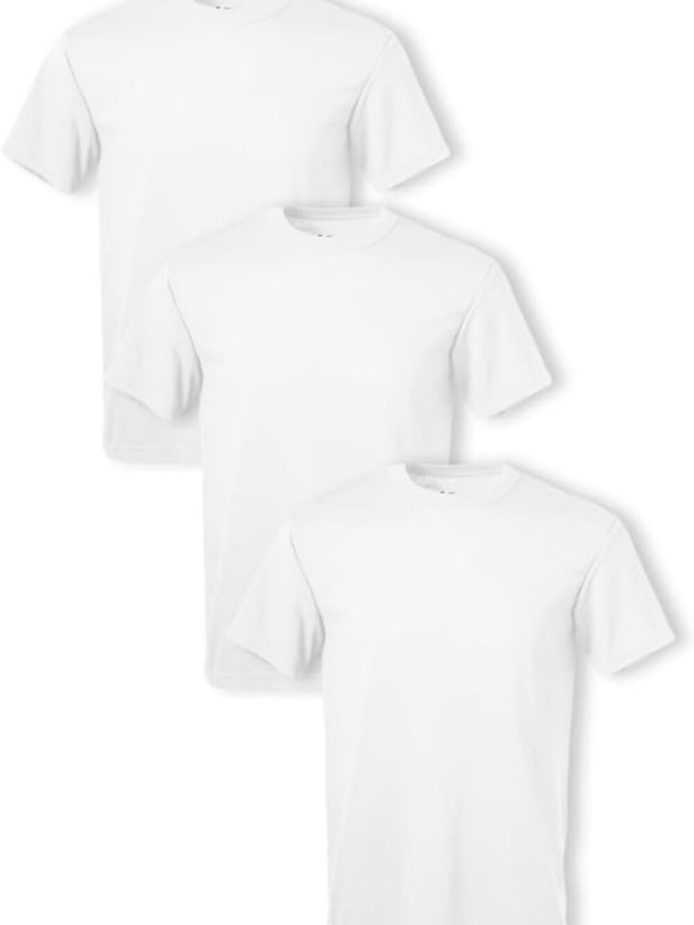 Men's Military Crew T-Shirt 3 Pack - Soft Cotton/Poly Blend, Short Sleeve Top